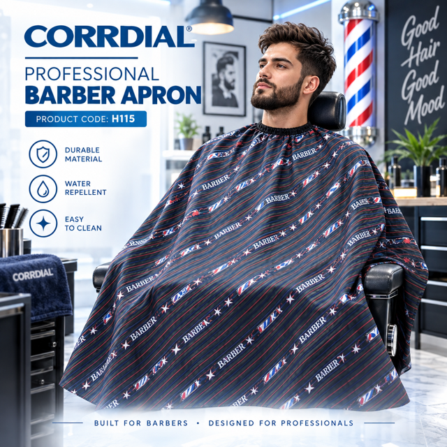 پیشبند مشتری آرایشگری باربر شاپ (بیمه ارسال، (7) Hair Dresser Apron)