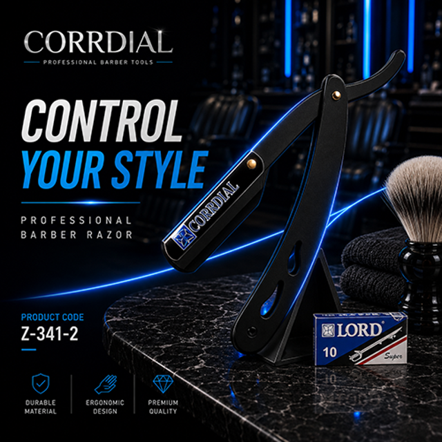 دسته تیغ فلزی کردیال + بسته 10 عددی تیغ لرد (تولید چین و مصر ، اصلی ، بیمه ارسال،(14) CORRDIAL RAZOR