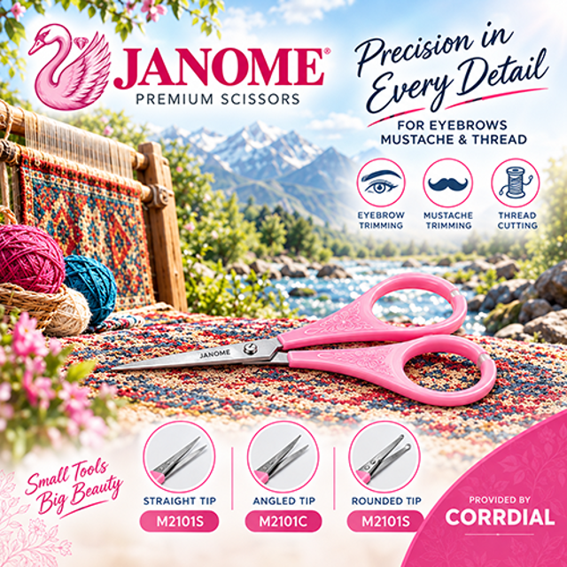 قیچی ژانومه صورتی اعلاء ++A - الماس قو نشان (اصلی+بیمه ارسال، بینی، ریش، سبیل، ابرو(39) )