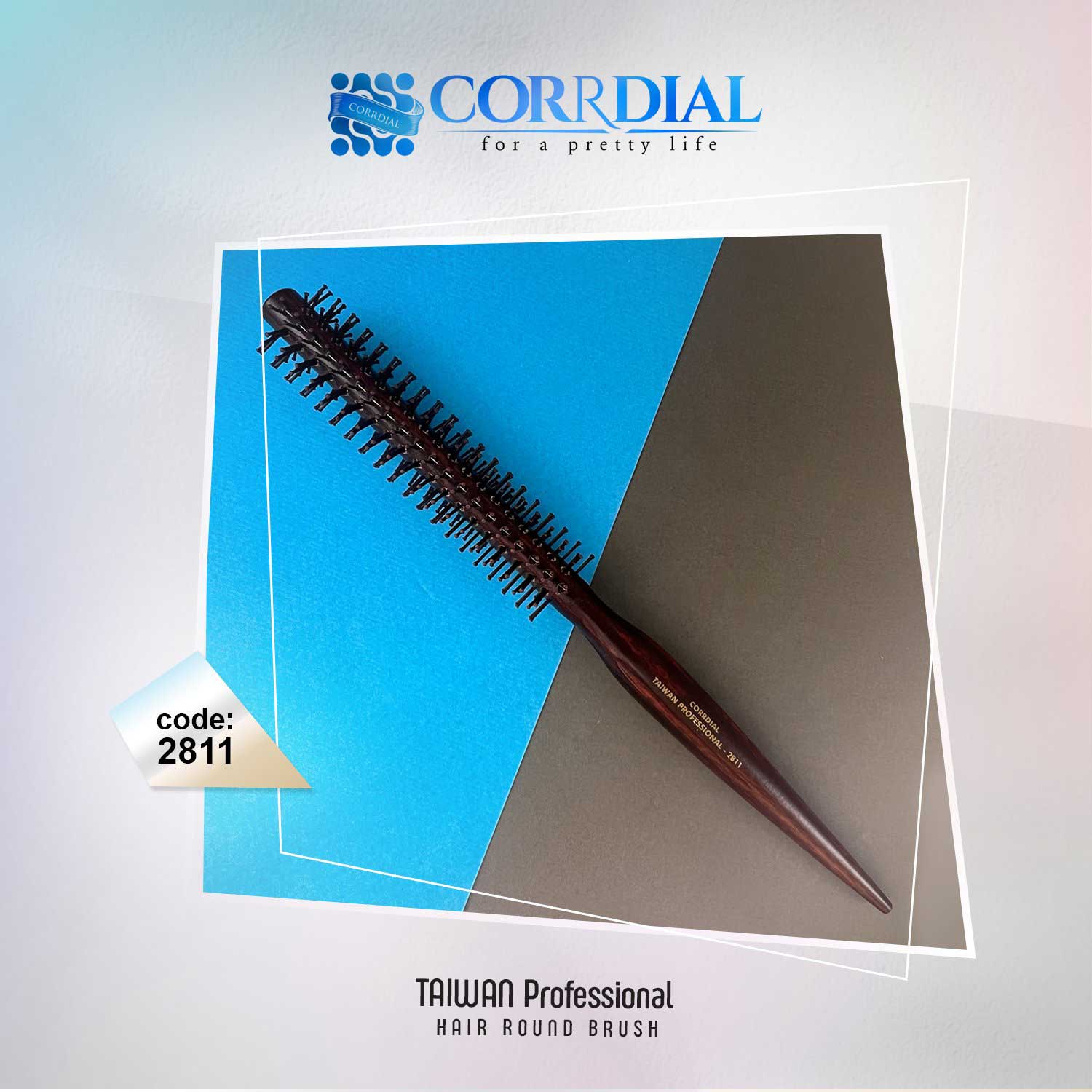 برس گرد چوبی نسوز کردیال 2815 - 2813 - 2811 (بیمه ارسال، عمده و خرده فروشی، 8 پر - 10 پر - 12 پر - CORRDIAL-TAIWAN PROFESSIONAL WOODEN BRUSH)
