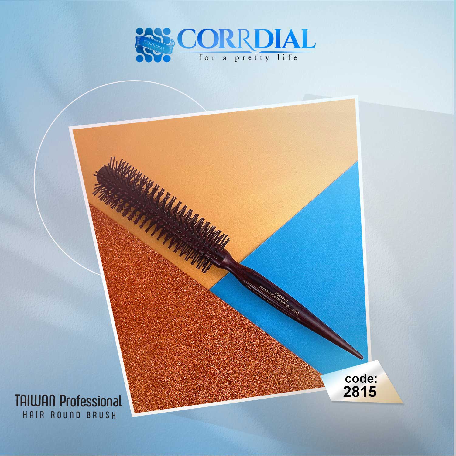 برس گرد چوبی نسوز کردیال - 2815 (بیمه ارسال، عمده و خرده فروشی، 12 پر - CORRDIAL-TAIWAN PROFESSIONAL WOODEN BRUSH)