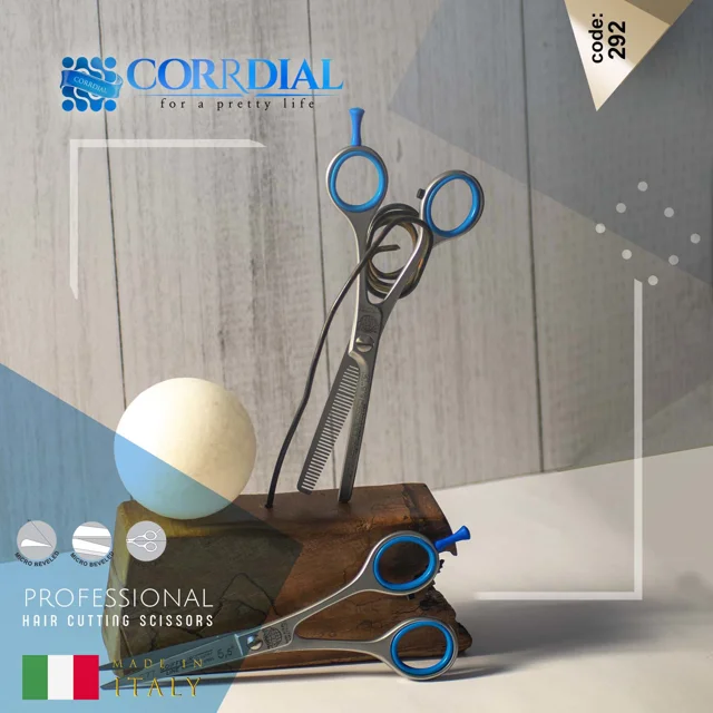قیچی و پیتاژ آرایشگاهی کیپه 292 (ساخت ایتالیا + بیمه ارسال، KIEPE - STANDARD HAIR SCISSORS)