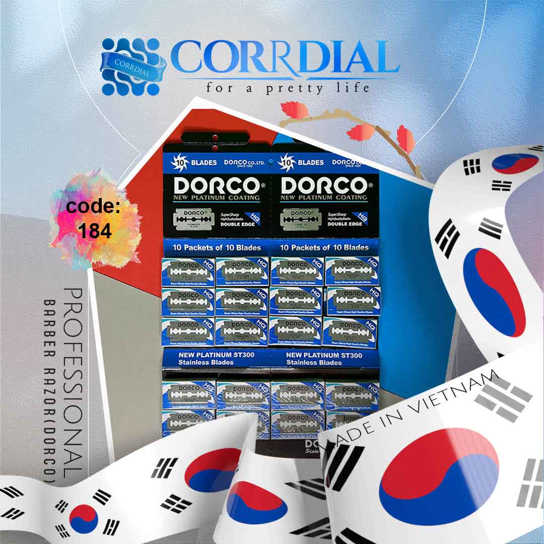 تیغ اصلاح سنتی دورکو (بیمه ارسال، اصلی - ساخت ویتنام - لایسنس کره جنوبی - 20 بسته 10 عددی - DORCO TRADITIONAL PLATINUM RAZOR_HQ )
