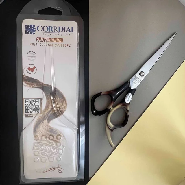 قیچی آرایشگاه دسته شکلاتی کردیال - Corrdial Hair Scissors
